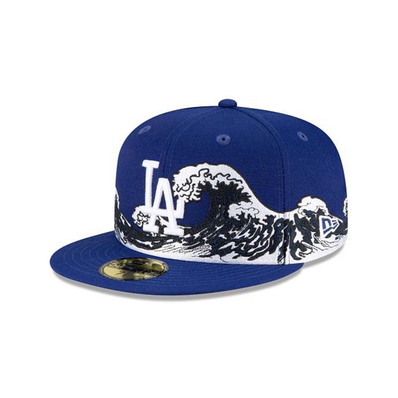 MLB Los Angeles Dodgers Wave 59Fifty Fitted (BYY1423) - Blue New Era Caps